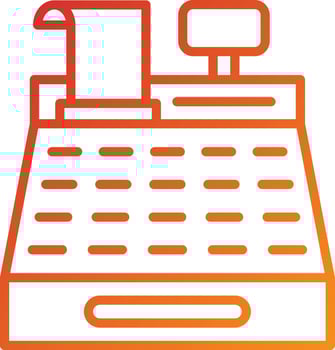 Cash Register Icon Style vector