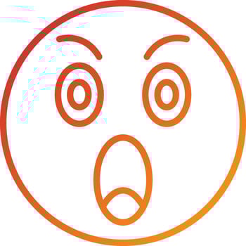 Shocked Icon Style vector