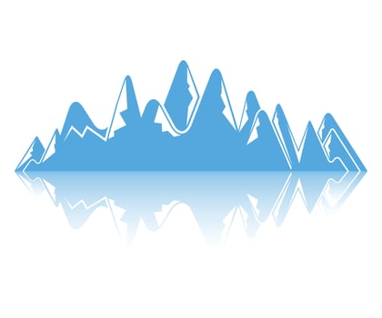 mountain iceberg vector illustration