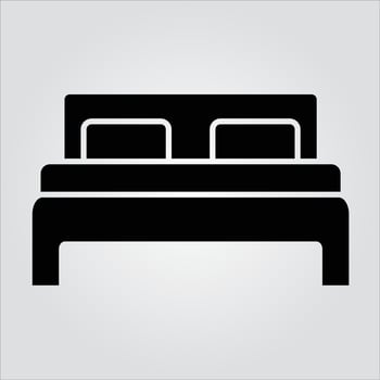 Isolated Glyph Bed Set Icon Scalable Vector Graphic