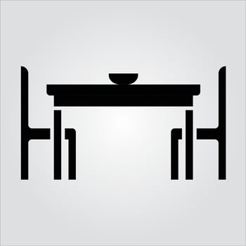 Isolated Glyph Dining Table Icon Scalable Vector Graphic