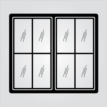 Isolated Glyph Window Icon Scalable Vector Graphic