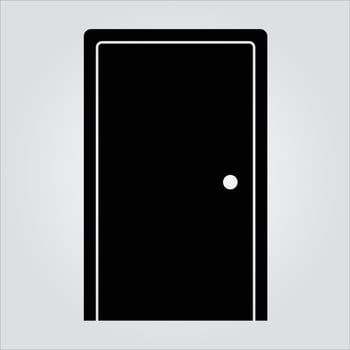 Isolated Glyph Door Icon Scalable Vector Graphic