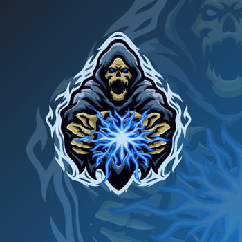 Reaper esport gaming mascot logo template vector