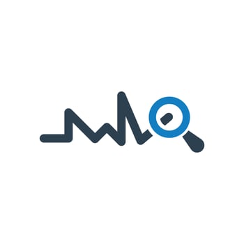 Marketing research, seo monitoring icon vector
