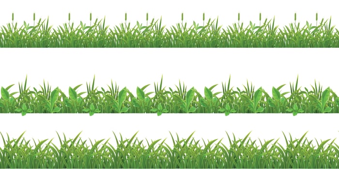 Grass Leaves Seamless Pattern vector