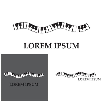 Piano icon vector ilustration template