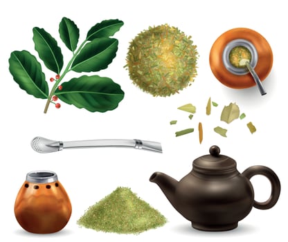 Mate Tea Set vector