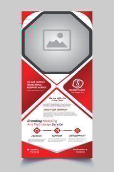 Creative corporate Rack card or Dl flyer with templates design. vector