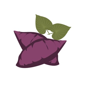 simple sweet potato vegetarian food icon and vector logo
