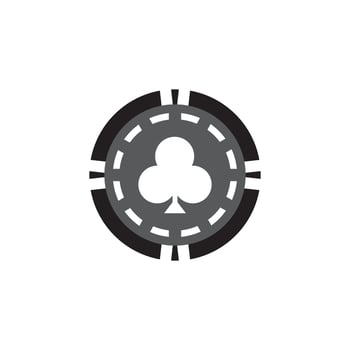 Casino chip icon  poker chip vector icon logo Casino chips for poker or roulette.Vector illustration isolated on white background