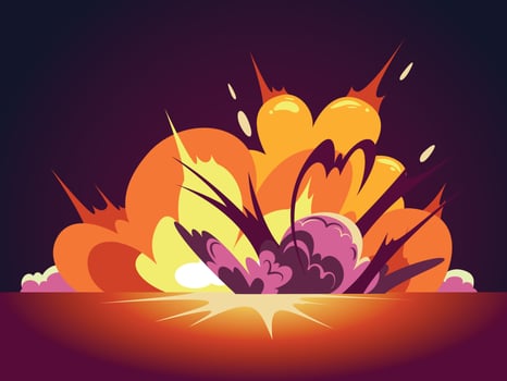 Cartoon Explosion Illustration vector