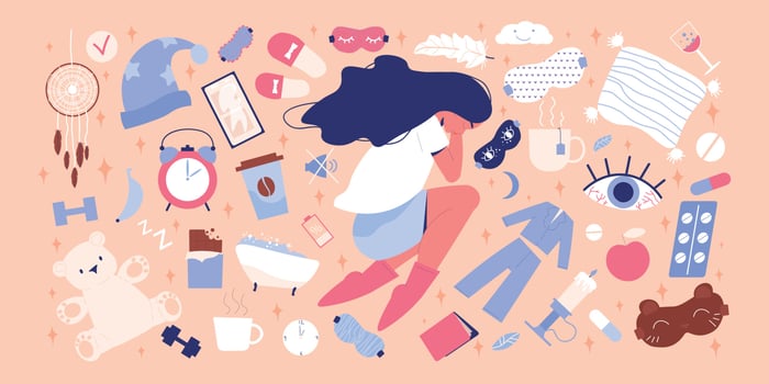 Healthy Sleep Poses Set vector