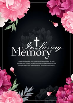 In Loving Memory Card vector