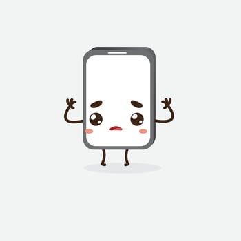 Free Smart Phone Character. Funny Smart Phone. Cute Smart Phone. Smartphone Logo. vector