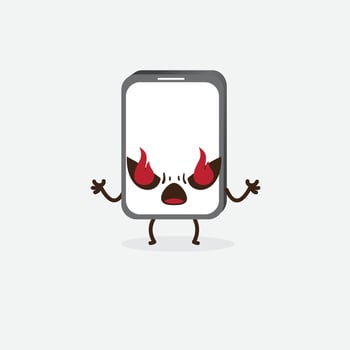 Free Smart Phone Character. Funny Smart Phone. Cute Smart Phone. Smartphone Logo. vector