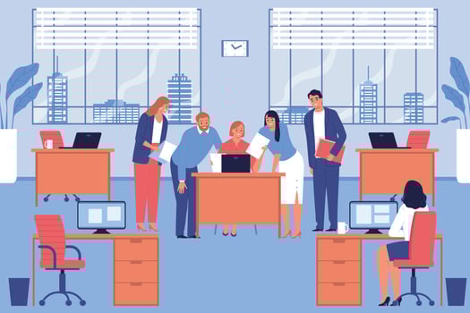 Business People Brainstorm Composition vector