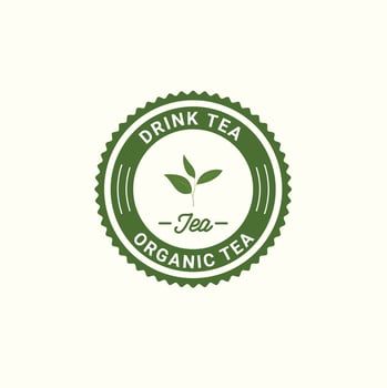 Tea stamp badge logo design. Circle form templates Tea. Element for design, advertising, packaging of tea products vector