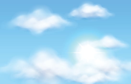 Realistic Shining Blue Sky vector