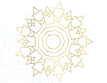Golden gradient mandala design with royal art vector