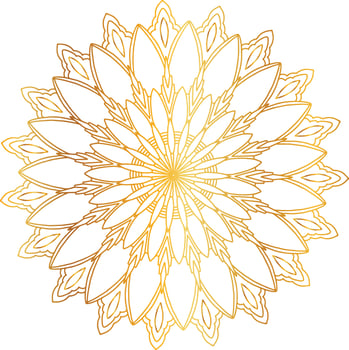 Royal Mandala design with golden gradient, background, pattern vector
