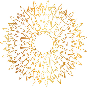 Royal Mandala design with golden gradient, background, pattern vector