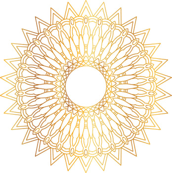 Royal Mandala design with golden gradient, background, pattern vector