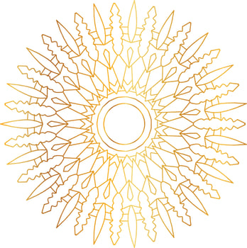 Royal Mandala design with golden gradient, background, pattern vector