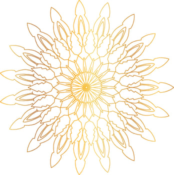 Royal Mandala design with golden gradient, background, pattern vector