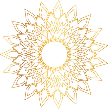 Royal Mandala design with golden gradient, background, pattern vector
