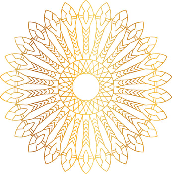 Royal Mandala design with golden gradient, background, pattern vector