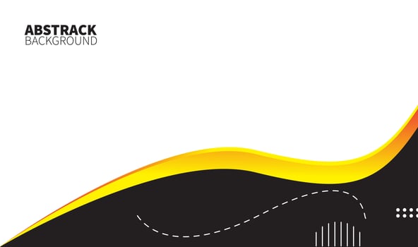 Abstract yellow black wave background Pro Vector