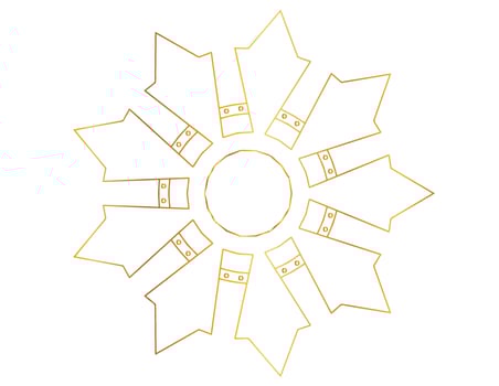 Mandala Art with golden gradient, designing, background, vector