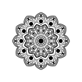 Vector Mandala Pattern, Henna Tattoo Style. Islam, Arabic, Pakistan, Turkish, Indian, Vector illustration EPS10
