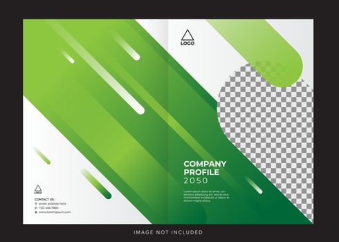 corporate company profile, annual report cover vector