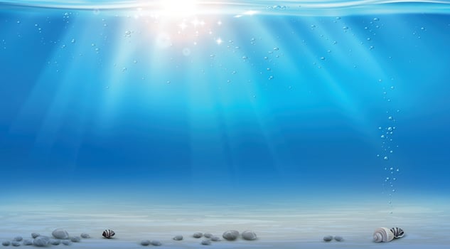 Realistic Underwater Landscape vector
