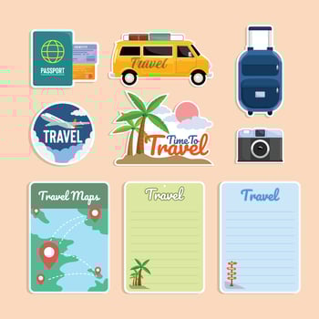 Travel Journal Sticker vector