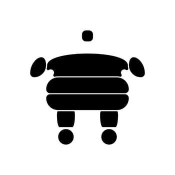 sumo athlete fat icon simple vector