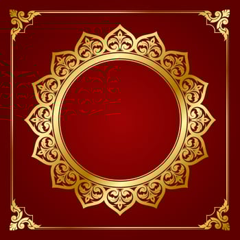 Vector Decorative Line Thai Art Frame For Design Template.