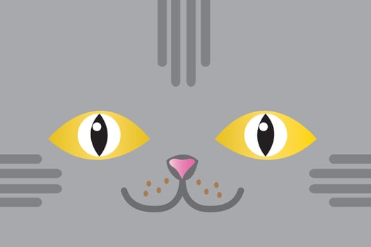 cat face illuatration vector
