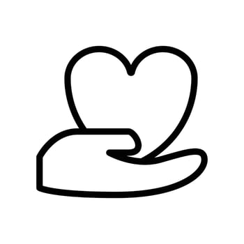 icon gift love for valentine's day vector