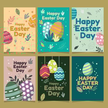 Easter Greeting Cards vector