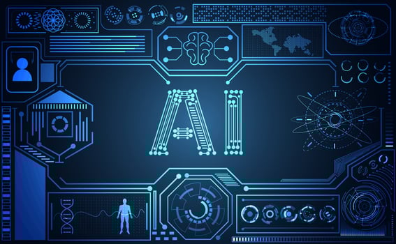 abstract technology ui futuristic concept Ai hud interface hologram elements of digital data chart, communication, computing and circle percent vitality innovation on hi tech future design background vector