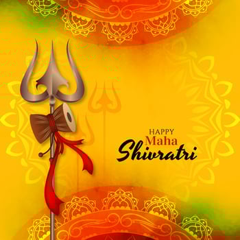 Happy Maha Shivratri Indian traditional festival background vector