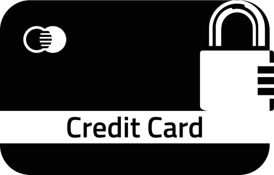 Secured Credit Card Icon vector