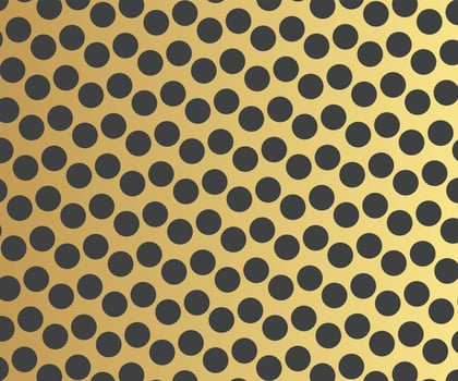 Gold polka dots pattern, colorful holiday background - vector abstract background
