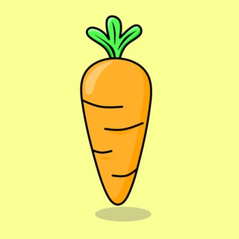 Carrot vector with outline