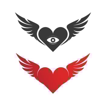 hearts and Beauty Love set Vector illustration design