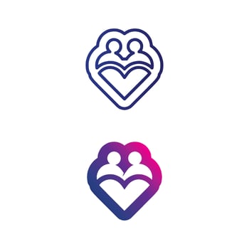 hearts and Beauty Love set Vector illustration design