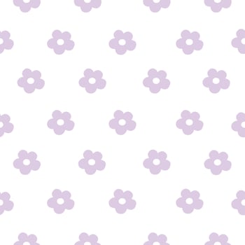 Pastel purple flower pattern for printing, fabric pattern, wallpaper, background vector
